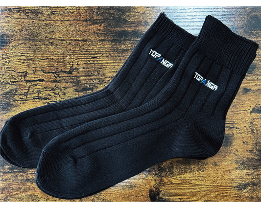 TOPANGA LOGO SOCKS WOMENS / BLACK