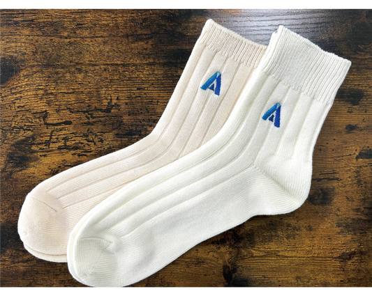 TOPANGA LOGO SOCKS WOMENS / WHITE