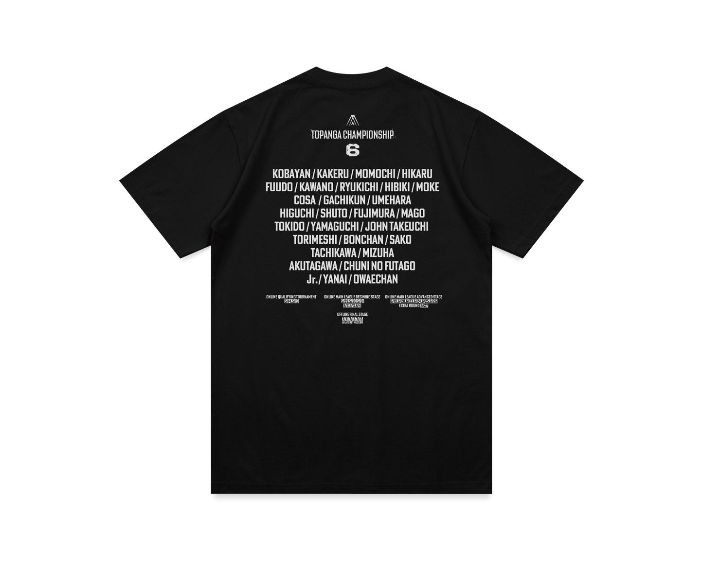 TOPANGA CHAMPIONSHIP 6 TEE / BLACK