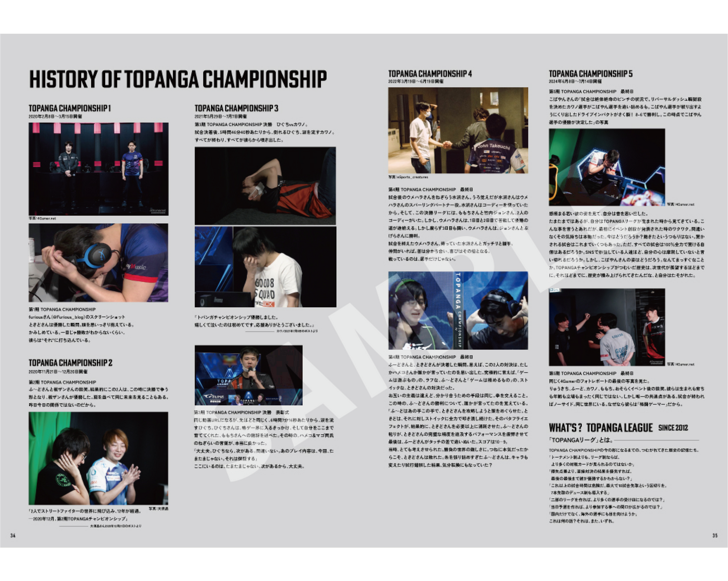 TOPANGA CHAMPIONSHIP 6 パンフレット