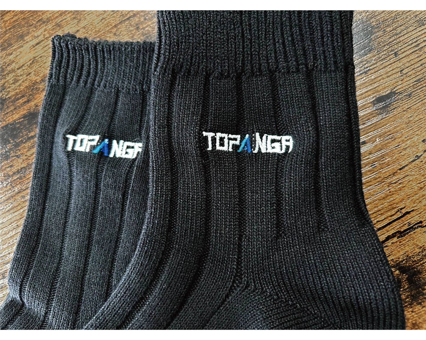 TOPANGA LOGO SOCKS WOMENS / BLACK