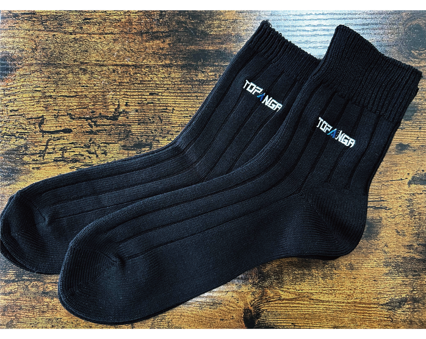TOPANGA LOGO SOCKS WOMENS / BLACK