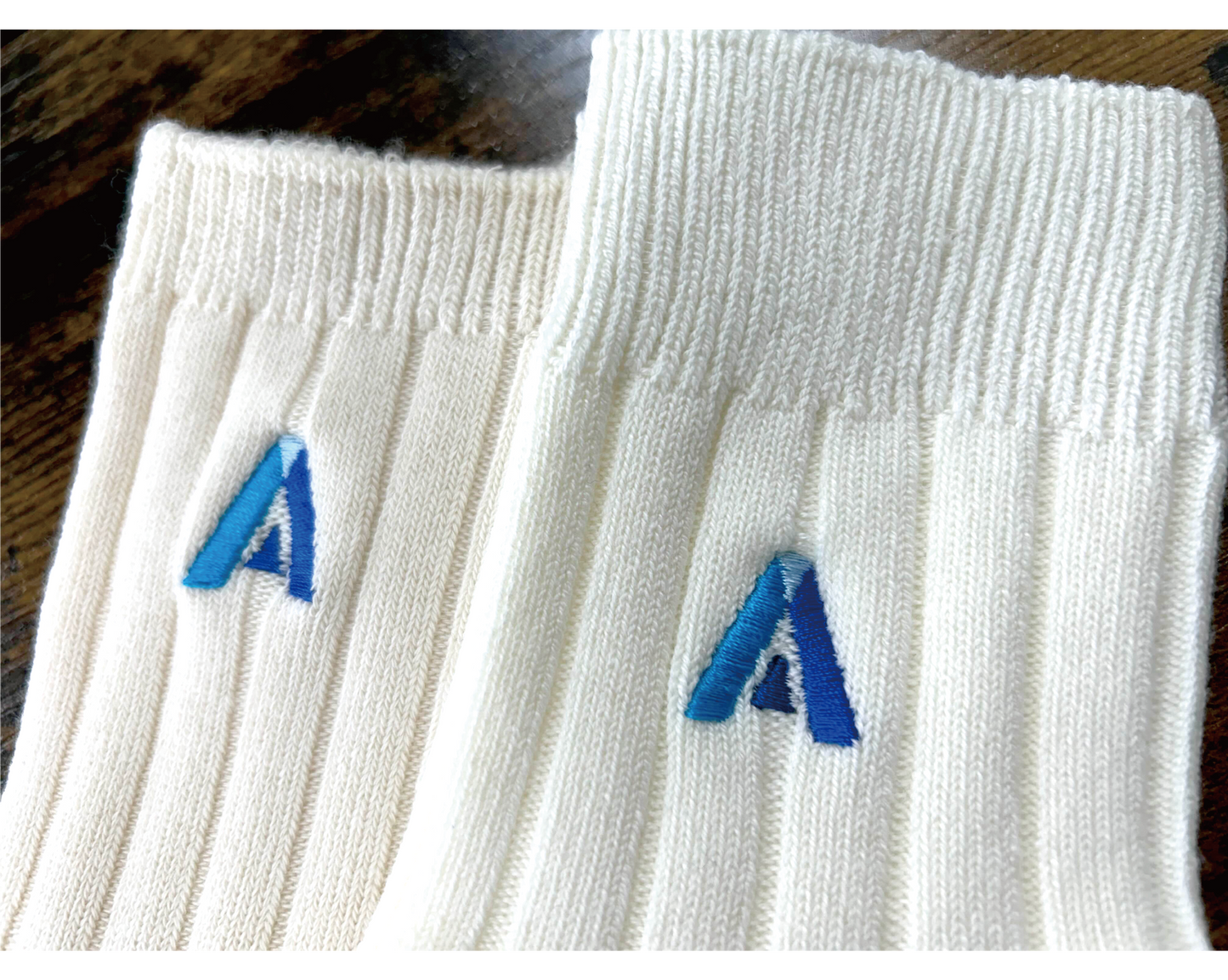 TOPANGA LOGO SOCKS MENS / WHITE